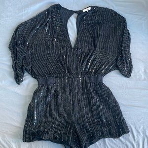 Black sequin romper